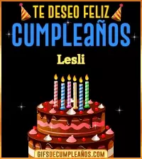 GIF Te deseo Feliz Cumpleaños Lesli